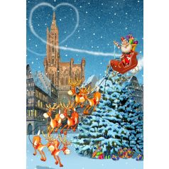   Cathédrale de Strasbourg á Noël - Bluebird 90409-F - 1000 darabos puzzle