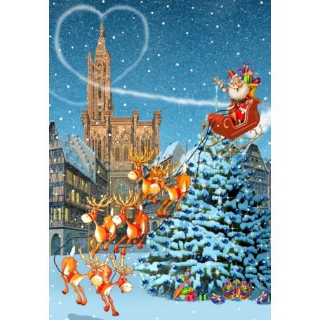 Cathédrale de Strasbourg á Noël - Bluebird 90409-F - 1000 darabos puzzle