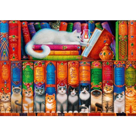 Cat Bookshelf - Bluebird 70344-P - 1000 db-os puzzle